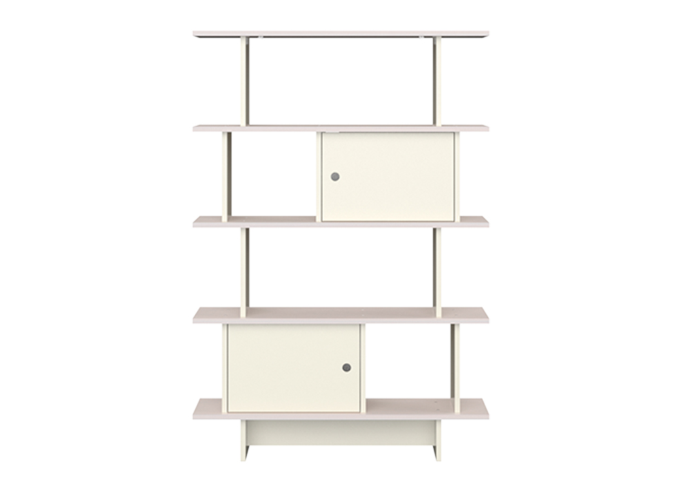 Стеллаж открытый с двумя дверцами 102 см Line M1 молочный ELLIPSE ELLIPSE LINE 351622 Бежевый;молочный Santreyd  - Вид №1