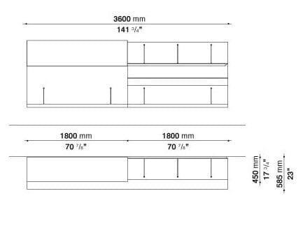 Шкаф с распашными дверцами с ящиками B&B Italia PAB ARCH-00141754 - Вид №18