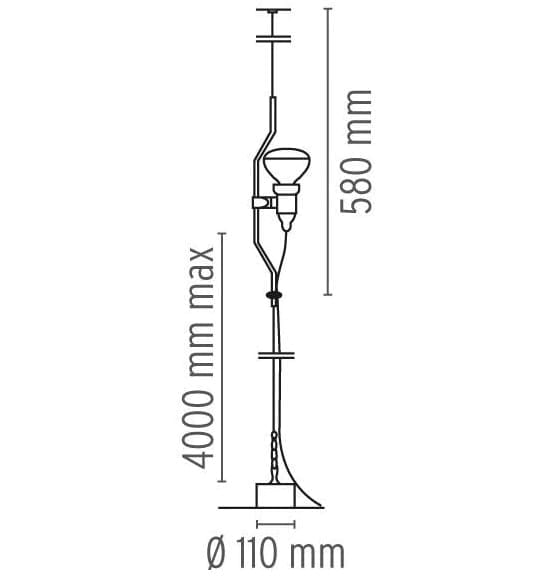 Стальной подвесной светильник с диммером In Stock Flos ARCH-00041570 - Вид №1
