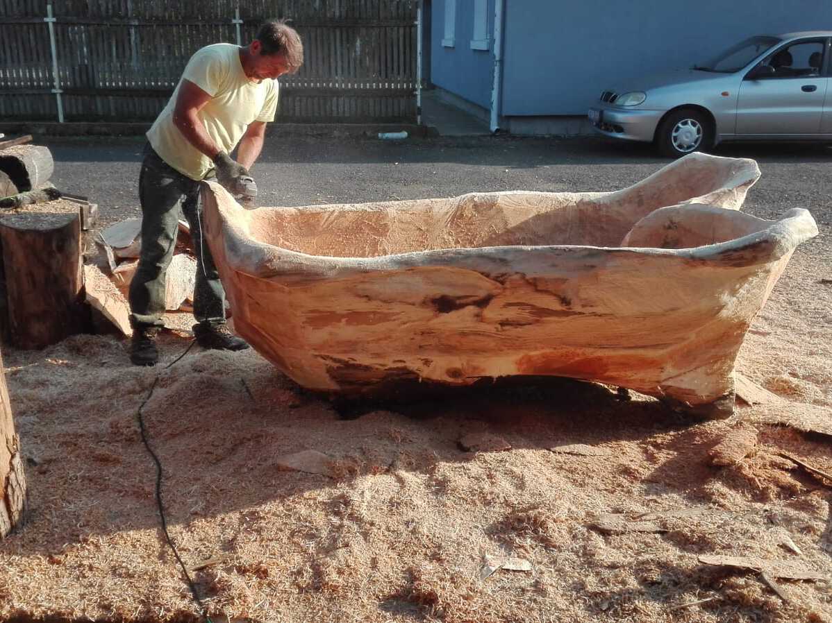 Ванна из цельного дерева Logniture BATHTUB ARCH-00019026 - Вид №4