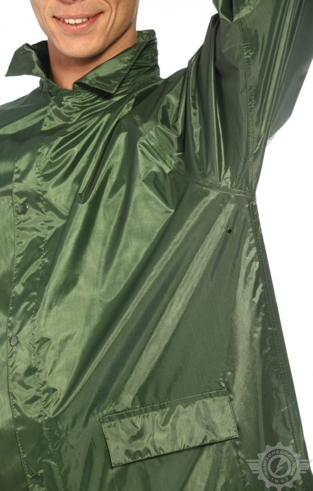 5042905 Плащ Альбатрос влагозащитный ЛАЙТ М РАСПРОДАЖА зеленый  Непромокаемая спецодежда  размер L  - Вид №3