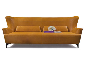 3-местный кожаный диван