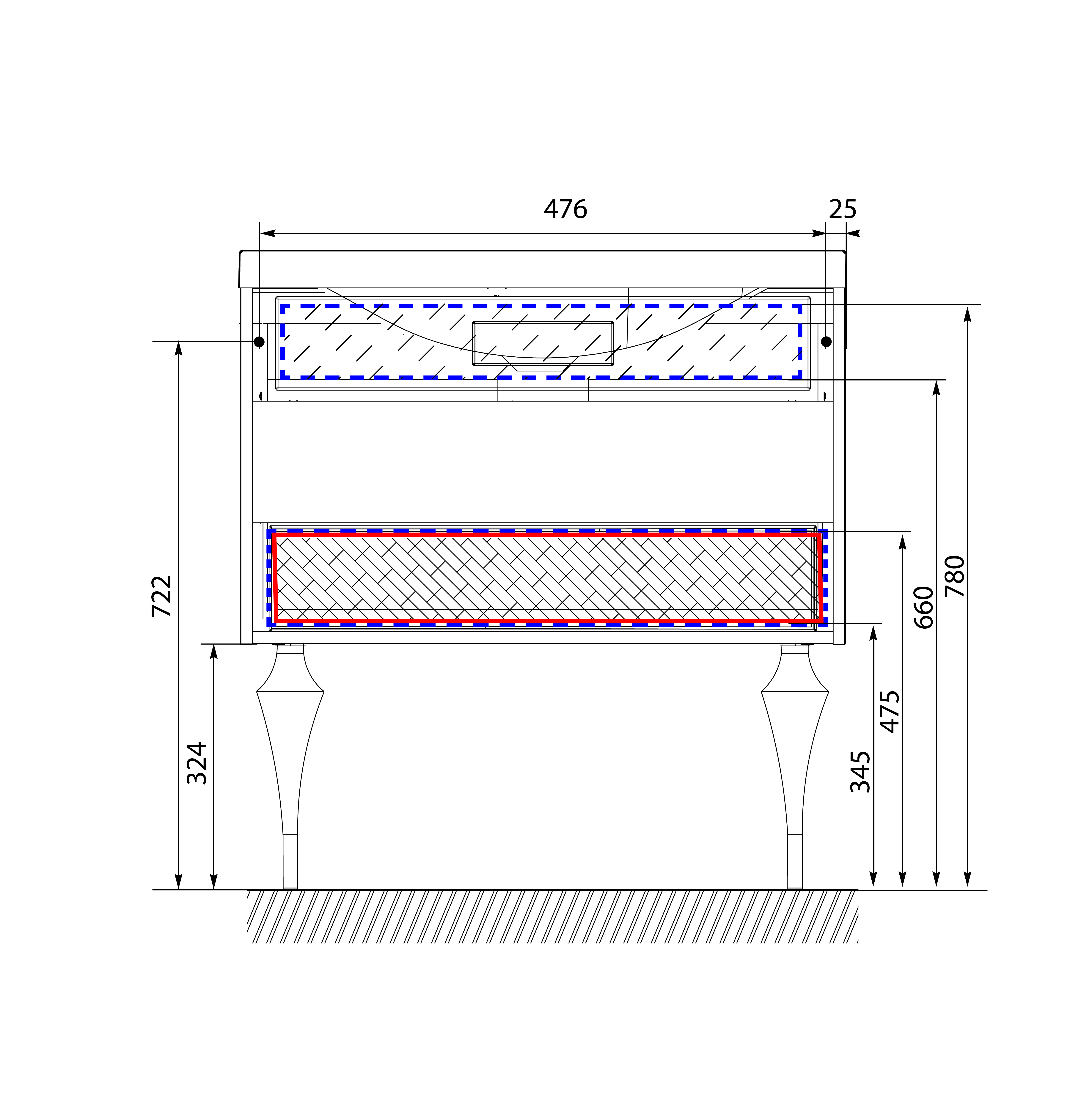 У67287 Тумба с раковиной Angel 80П 2в.я. Cappuccino 1 Marka Art - Вид №3