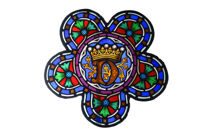 SOR27433 Витражное стекло - Мотив короны "D" ijlbrown 