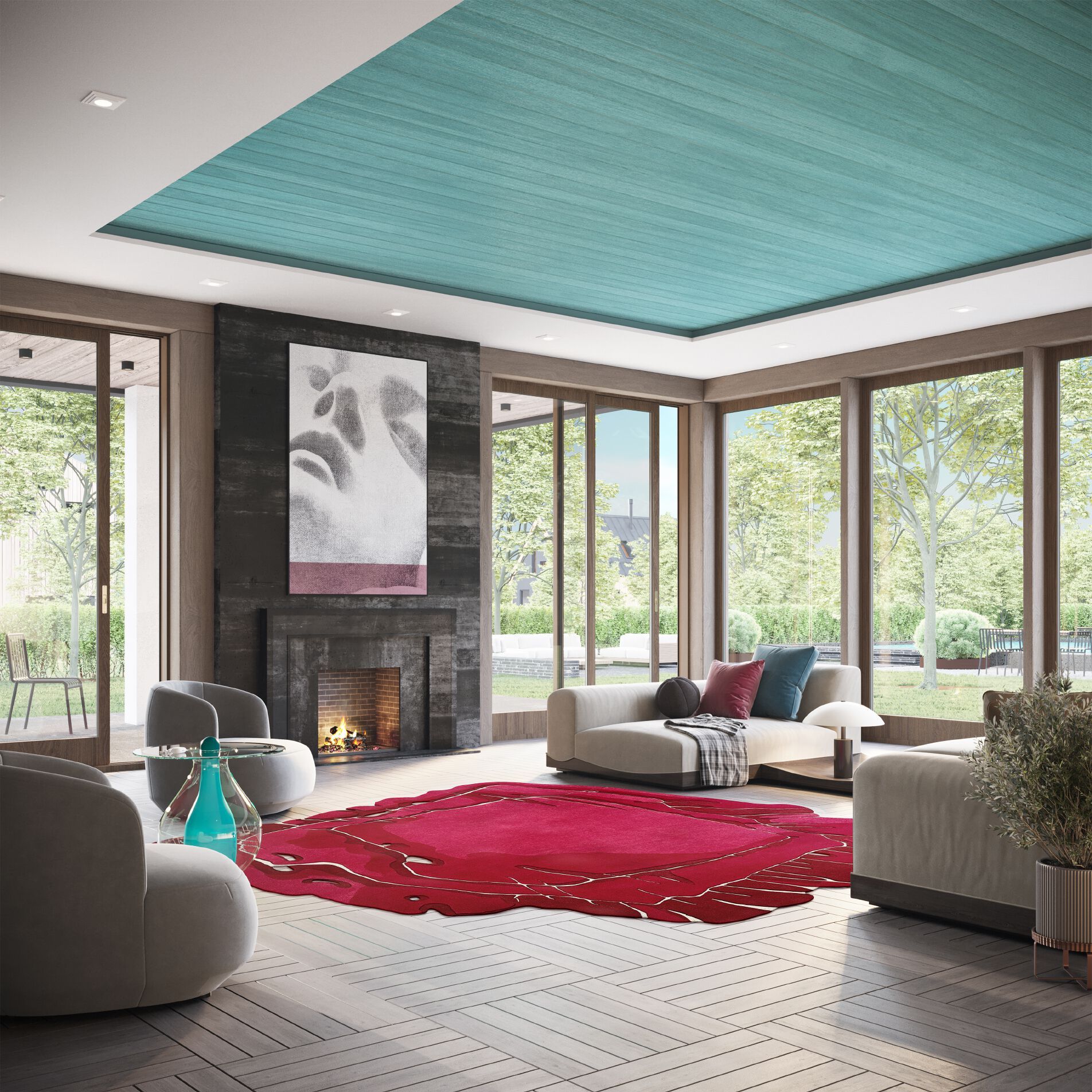 Изогнутый ковер ручной работы Tapis Rouge стрейч ARCH-00024968 - Вид №2