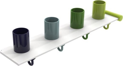 800.03.410 Набор удлинителей для держателей зубных щеток с крючком, 4 места HEWI Kids - Вид №4