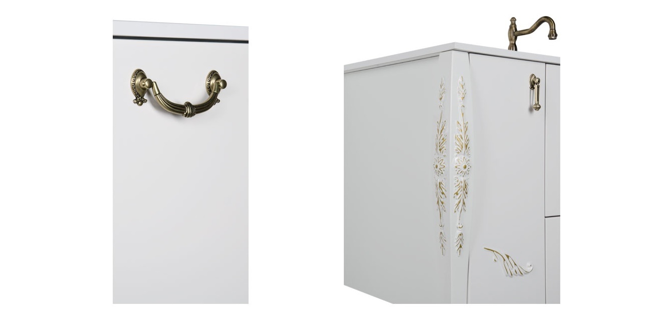 Комплект мебели Aquanet Виктория 120 белый/золото 00184413 - Вид №7