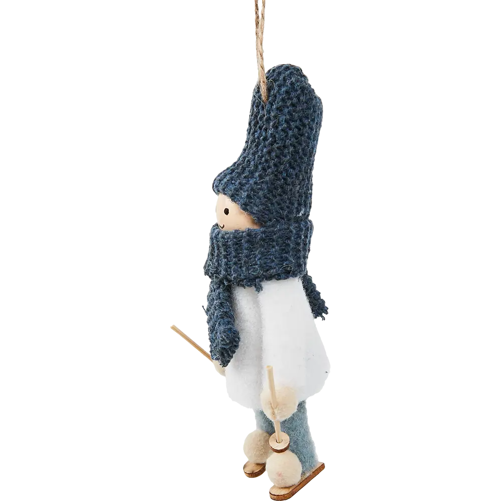 87036535 Елочная игрушка Лыжник 14x6 цвет синий STLM-1412969 Santreyd  - Вид №3