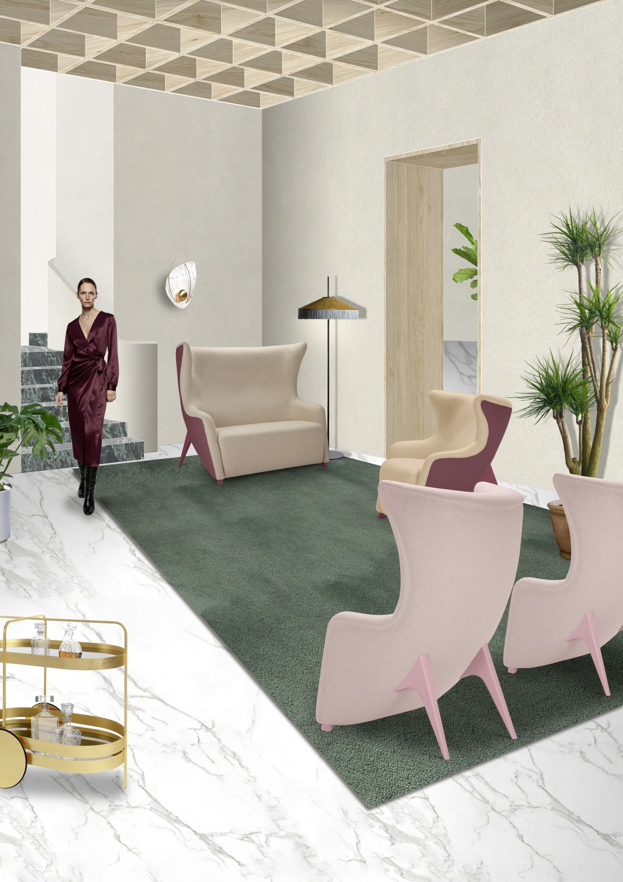 Тканевое кресло с подлокотниками Adrenalina ARCH-00056564 - Вид №3