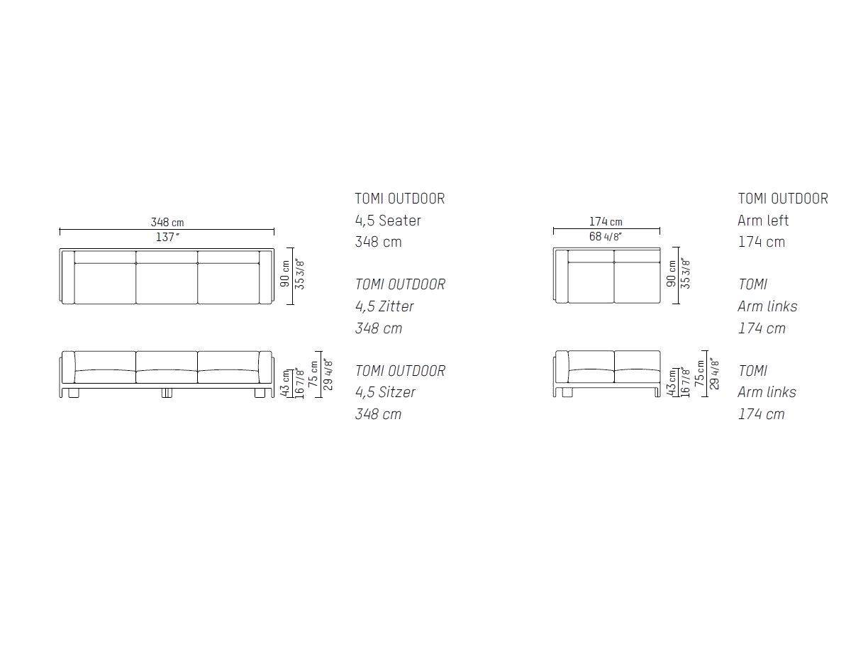 Тканевый модульный садовый диван Piet Boon Томи ARCH-00143101 - Вид №5