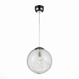 Подвесной светильник круглый дымчатый ST Luce SL274.113.01 ST LUCE ДИЗАЙНЕРСКИЕ, SL274.1 00-3889694 Прозрачный;хром