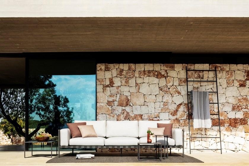 TRIBÙ Угловой диван из ткани с шезлонгом Natal alu sofa sun-id-1400871 - Вид №8