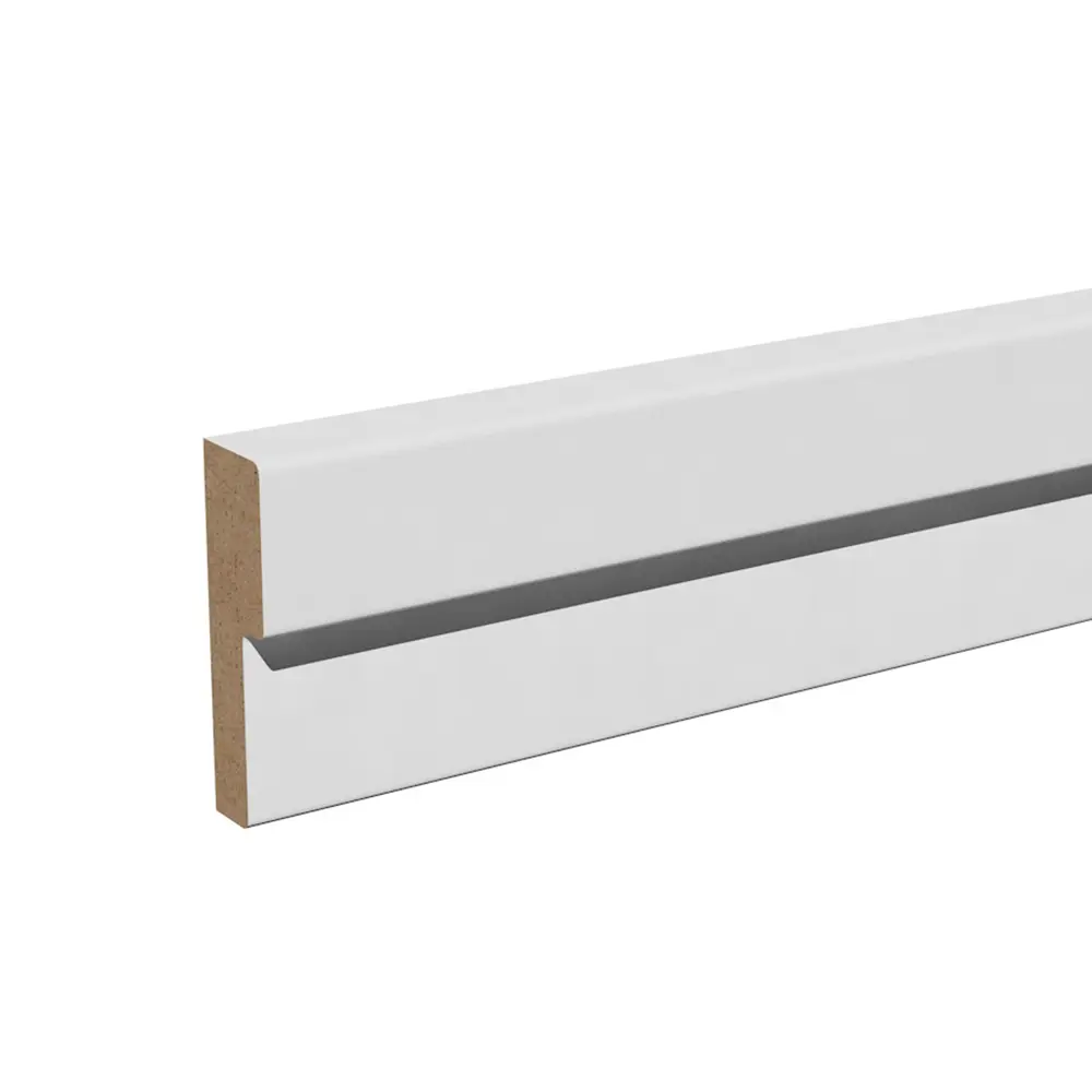 Дверная коробка 2070х70x29 мм ПВХ ламинация цвет белый под эмаль КРОНОПРОФИЛЬ STLM-2173939