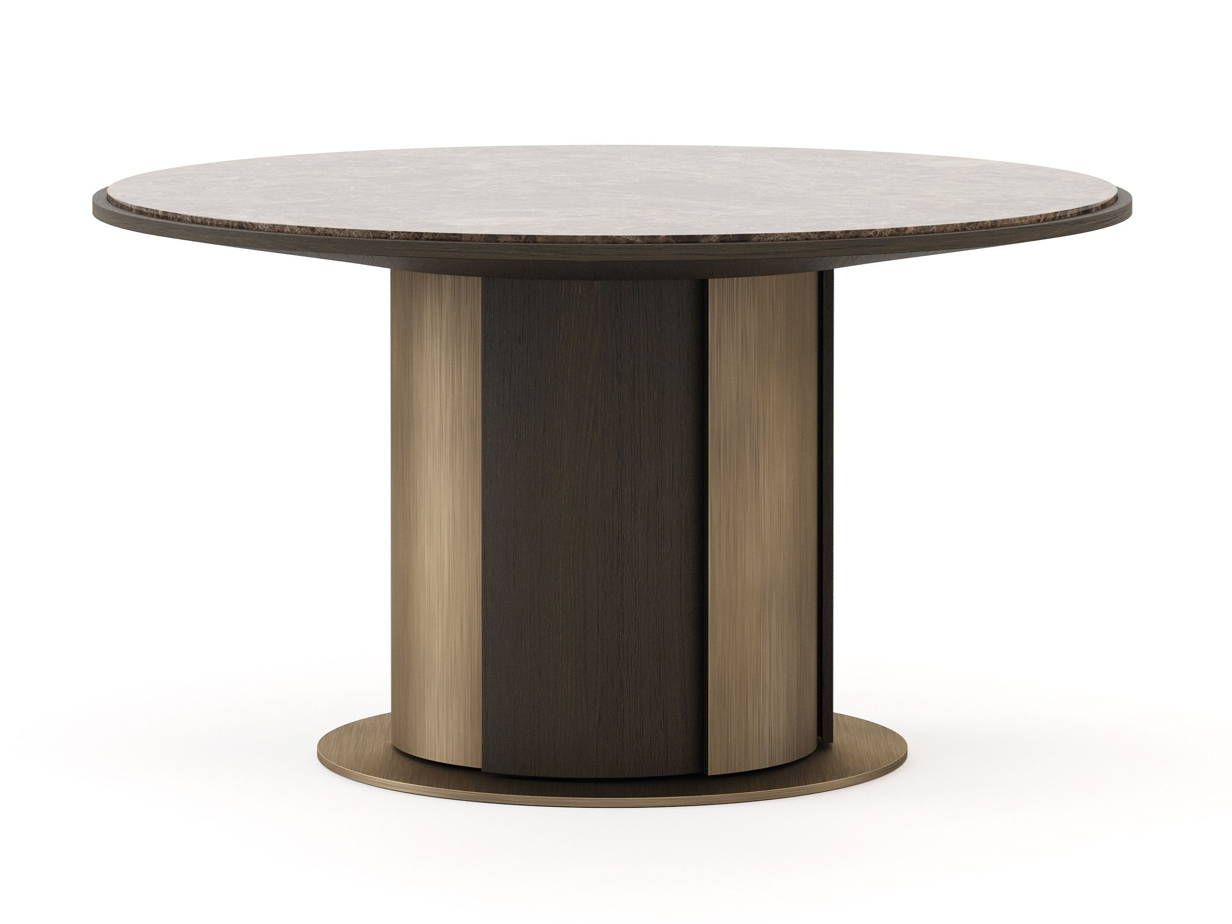 Круглый обеденный стол из эвкалипта и мрамора Stylish Club ARCH-00070671 - Вид №1