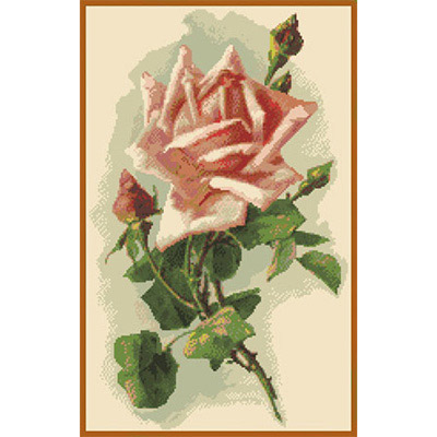 150х240кл Схема для вышивания цв. А3 ДК-111 "Роза" Santreyd 