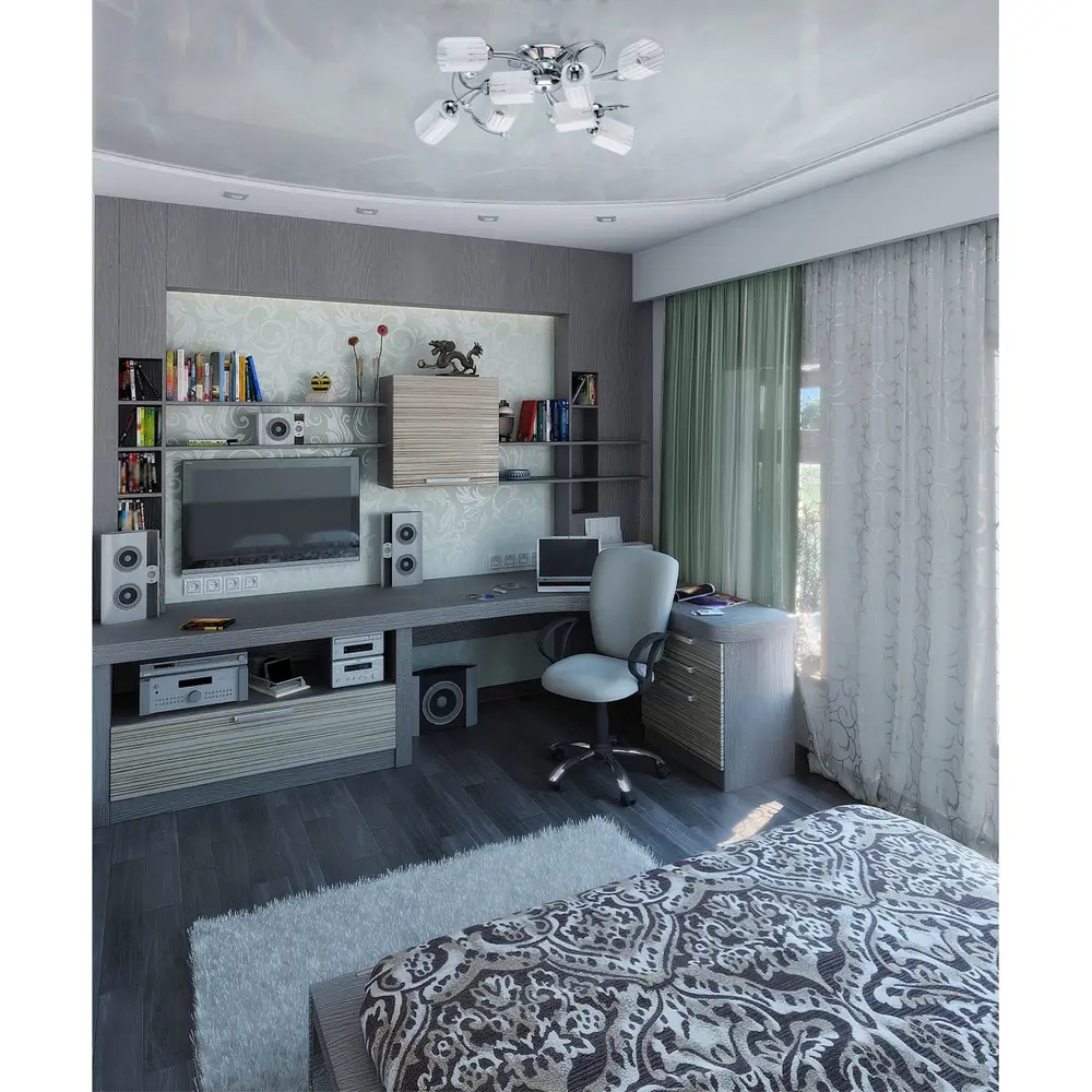 Люстра Олимпия 8xE14x60 Вт, металл/стекло, цвет хром/белый MW-Light STLM-2045982 - Вид №1