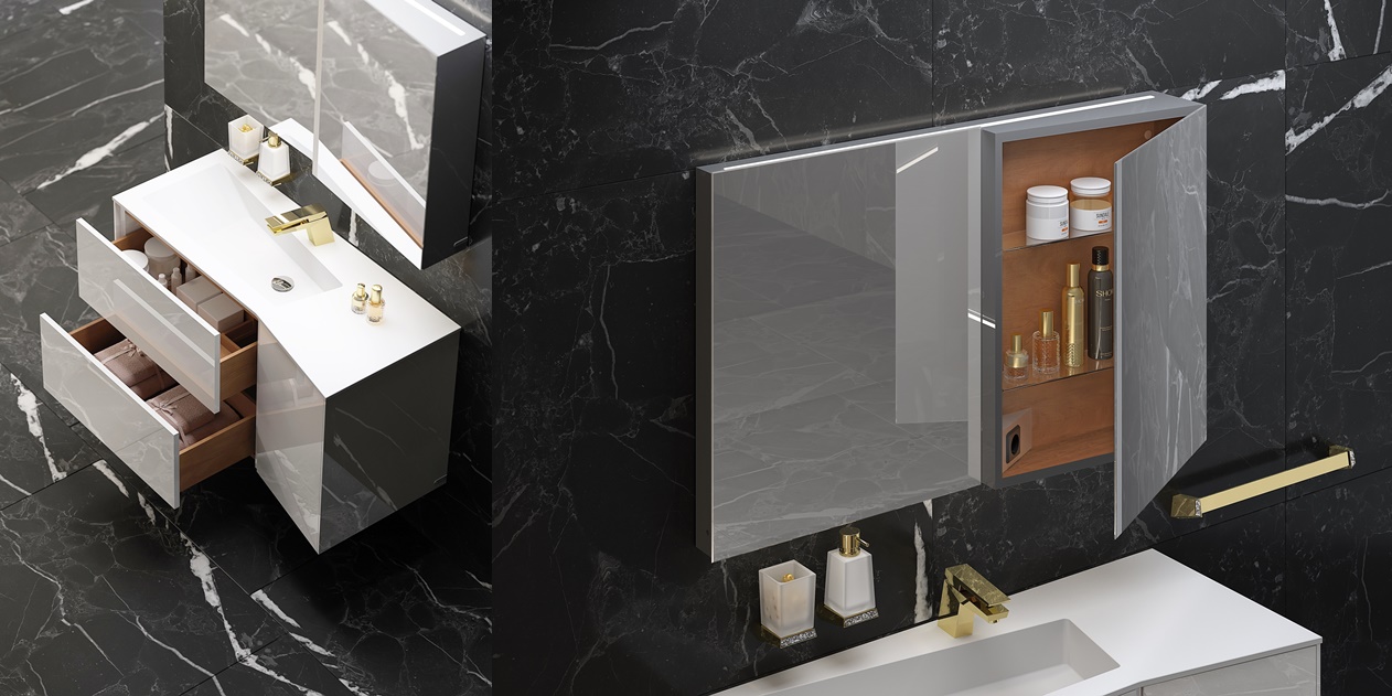 Sonia Комплект мебели для ванной 1 FRACTAL FRACTAL1 - Вид №2