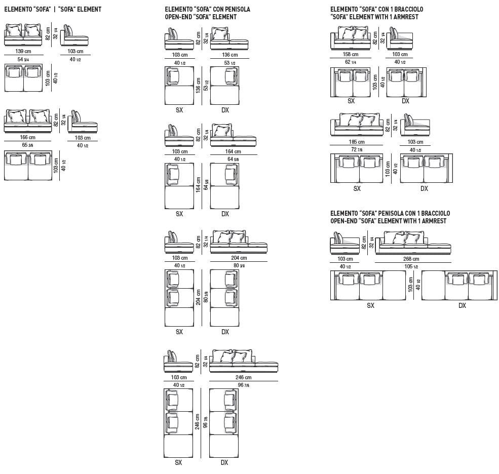 Кожаный диван Minotti Andersen System ARCH-00088984 - Вид №8