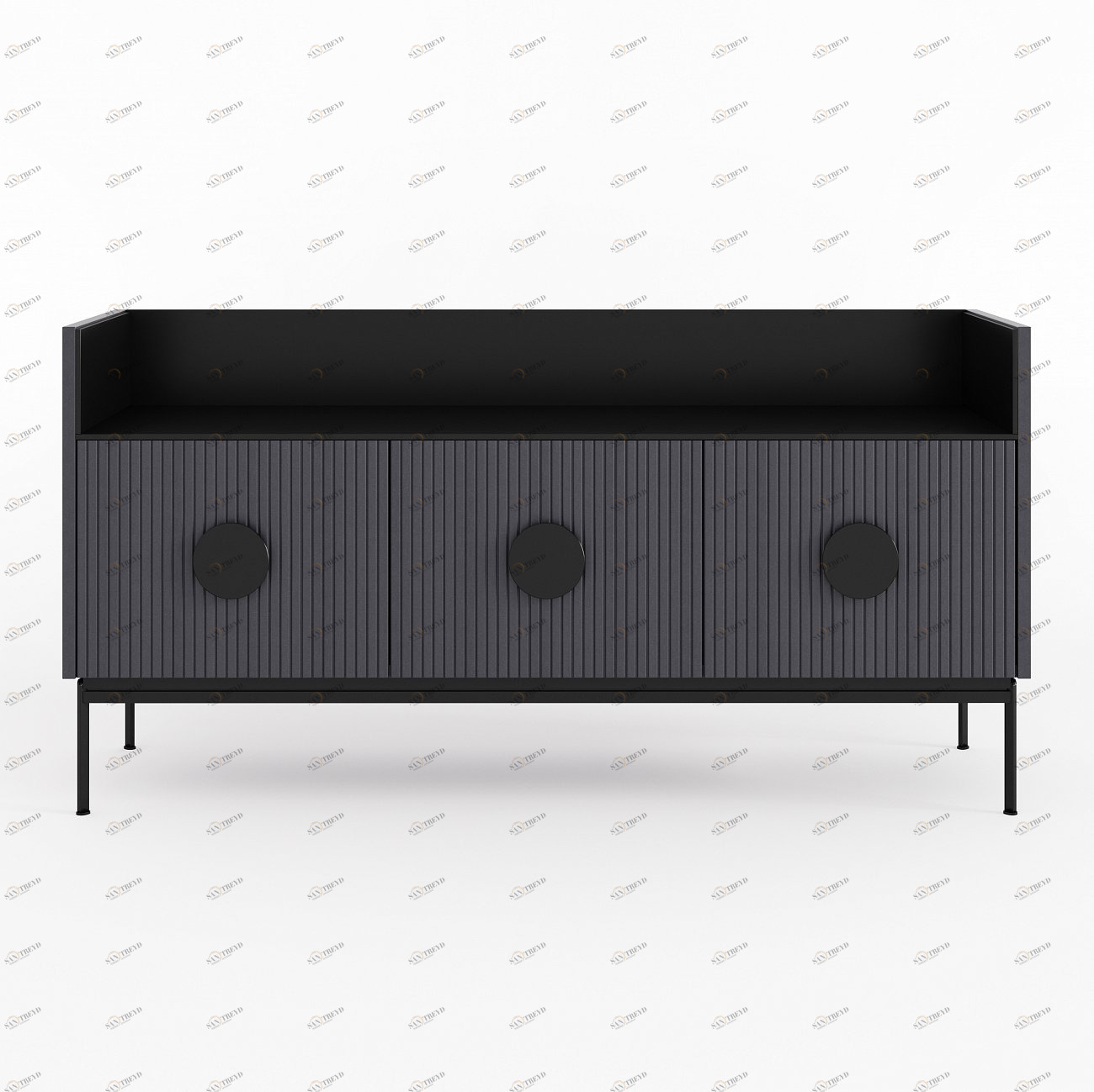 Комод серый с 3 дверцами Uno BRAGIN DESIGN LIVING 00-3974664 Серый