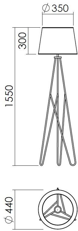 NEXO LUCE Светодиодный торшер из стали Oxen floor lamp 7110e0 - Вид №5