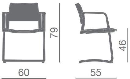 Kastel Консольный стул со встроенной подушкой и открытой спинкой Kyos sun-id-1484006 - Вид №3