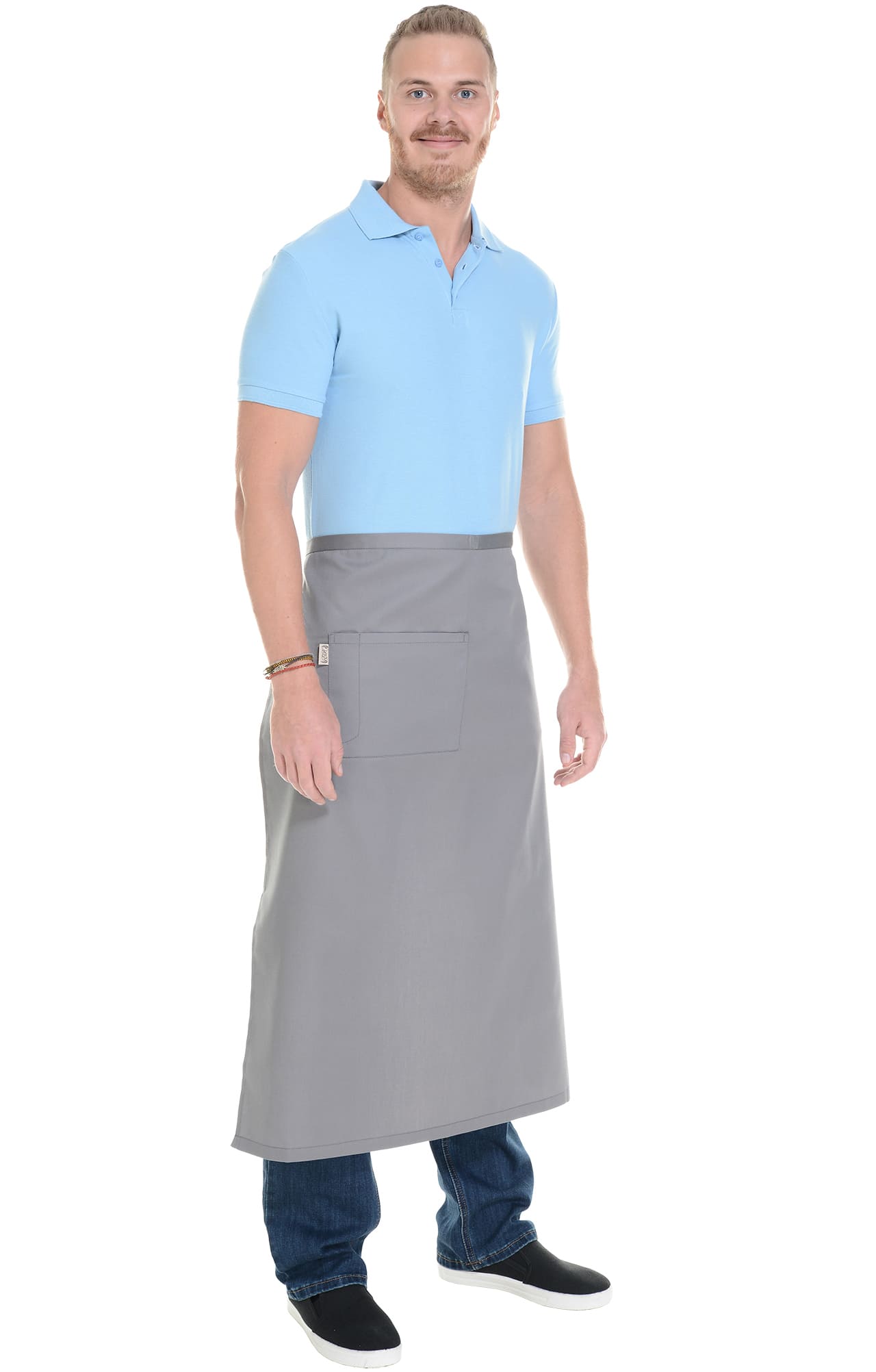 60134 Фартук удлиненный dark grey (темно-серый) HORECA  Одежда для официантов  размер  - Вид №7