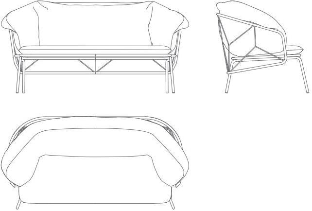 Garda Furniture 2-местный тканевый садовый диван Ataman Ga02me - Вид №4