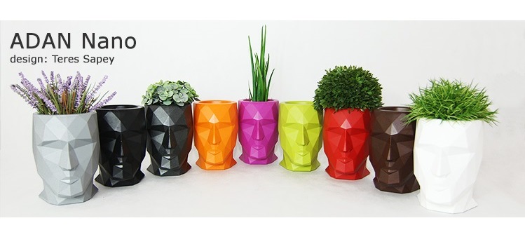 009057 Кашпо Nano матовое белое Vondom Adan - Вид №5