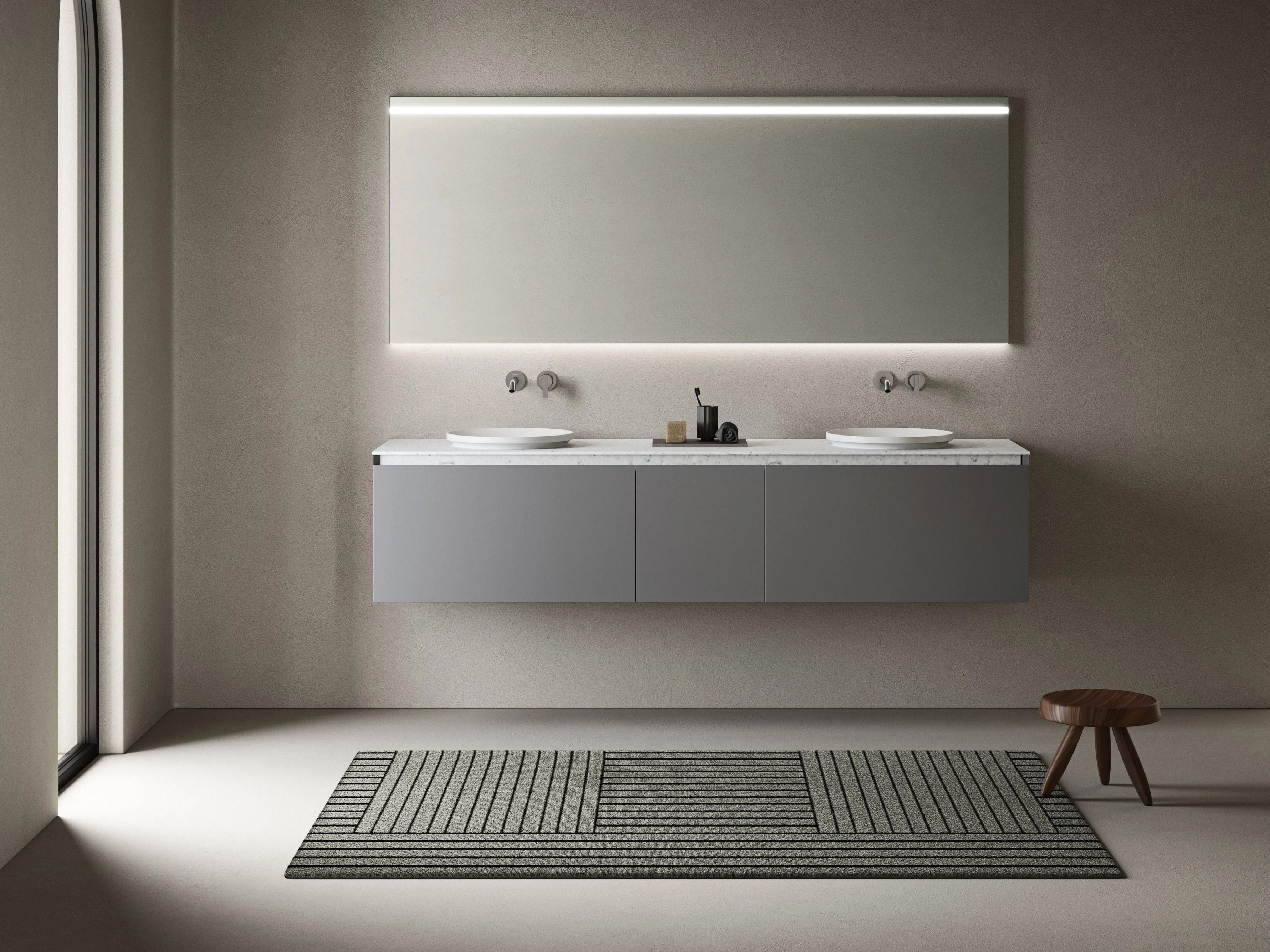 Полукруглый умывальник из твердой поверхности Inbani ARCH-00103044 - Вид №1