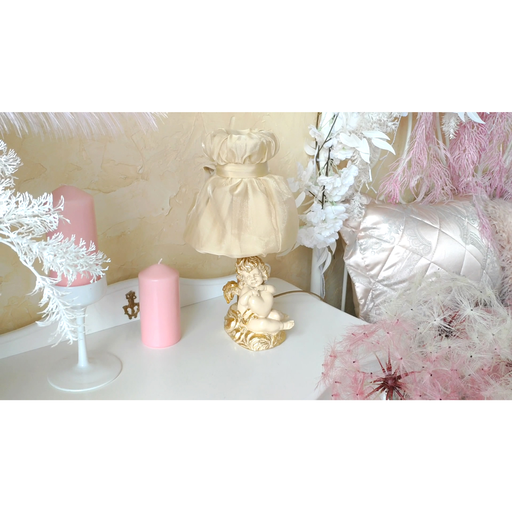 32090,34001 Настольная лампа Сердце Купидона Айвори Мадлен Жемчуг BOGACHO 4627138210925, 4627138150795 - Вид №1