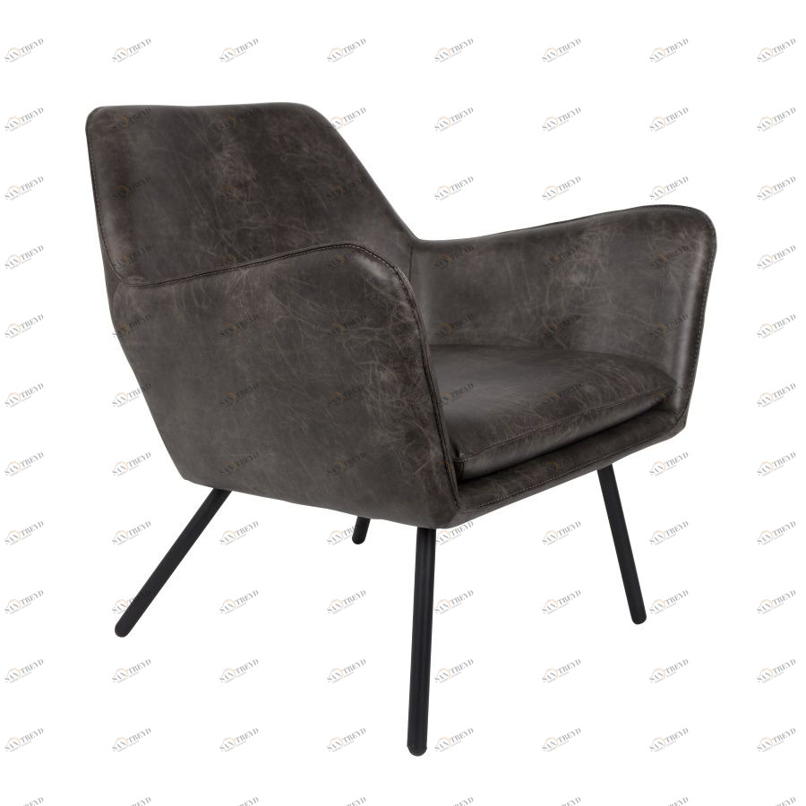 Лаунж кресло Bon темно-серое White Label Living 3100041