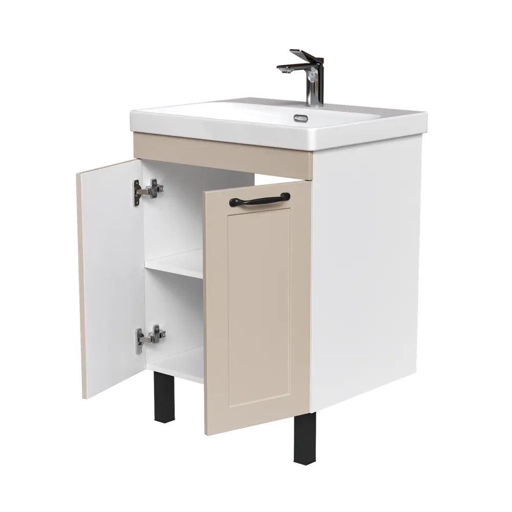 Тумба под раковину напольная Гала 81x60x47.6 см цвет бежевый Santreyd STLM-2077517 - Вид №4