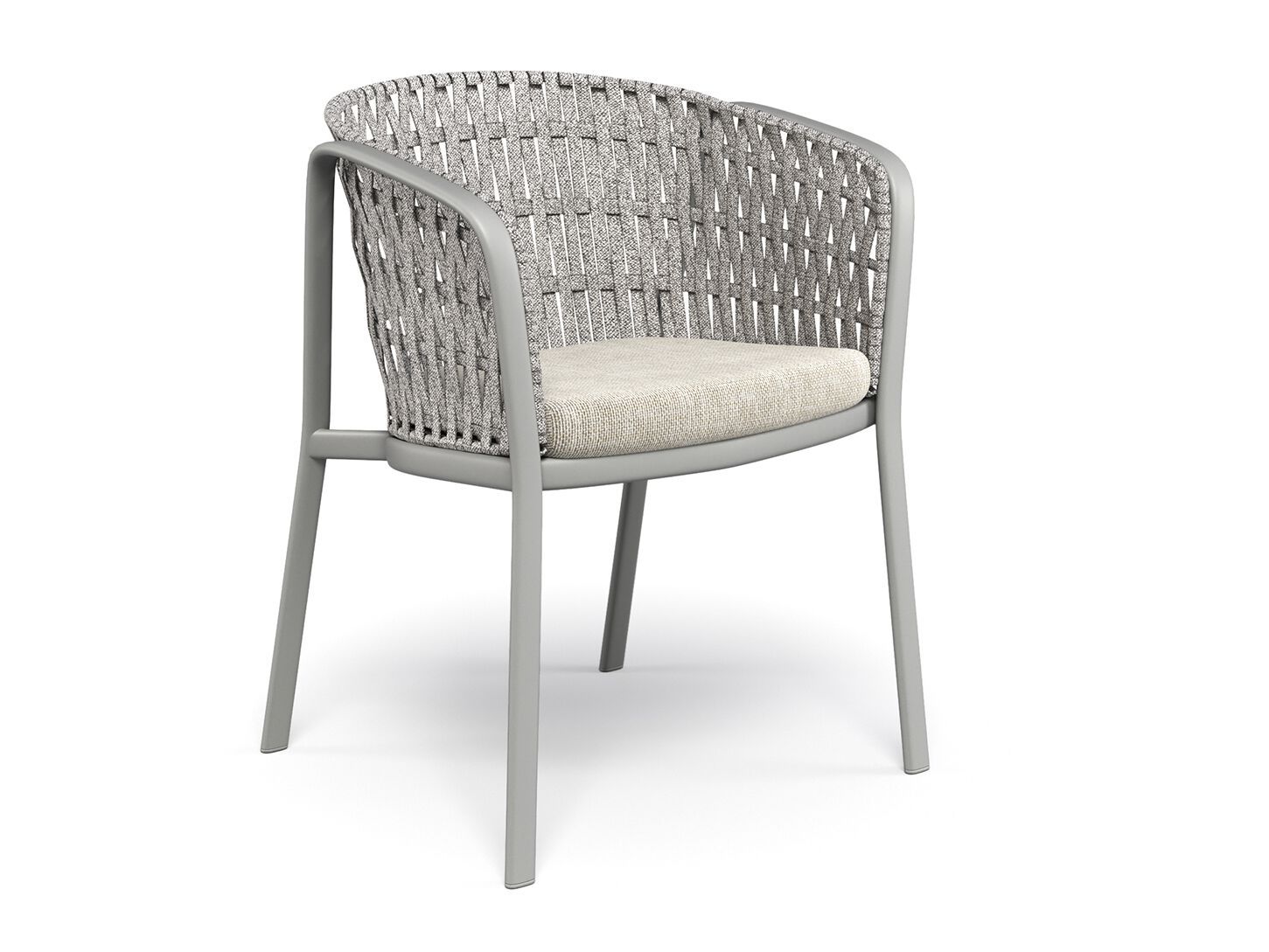 Алюминиевый стул и плоский плетеный Канат emu ARCH-00151224