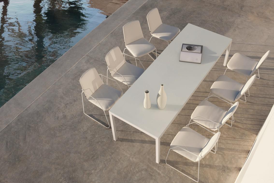 Обеденный стул белый лотос смоки Manutti Loop MNST79 - Вид №9