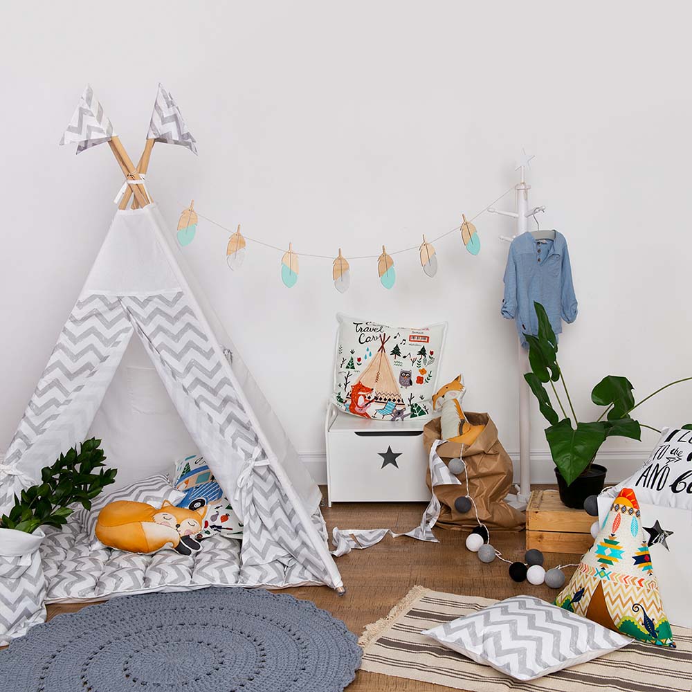 Коврик бомбон игровой Grey Zigzag VAMVIGVAM GREY ZIGZAG 281577 Серый Santreyd  - Вид №3