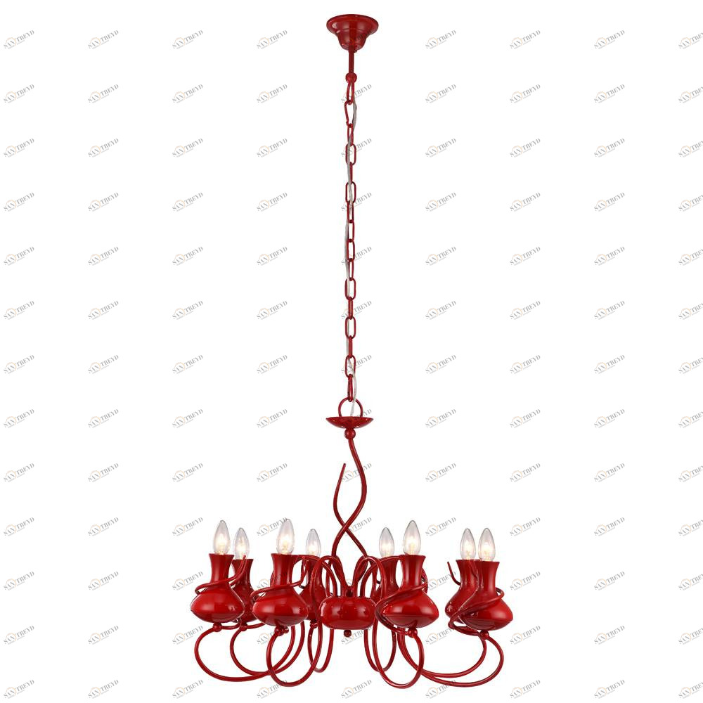 Подвесная люстра Arte Lamp Vaso A6819LM-8RD ARTE LAMP ДИЗАЙНЕРСКИЕ, VASO 056643 Красный 