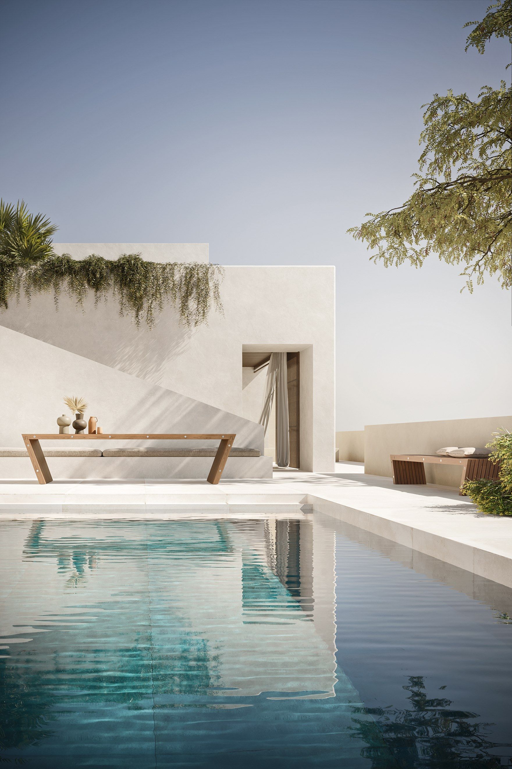 Прямоугольный садовый стол из массива дерева MODULNOVA XY ARCH-00034723 - Вид №1