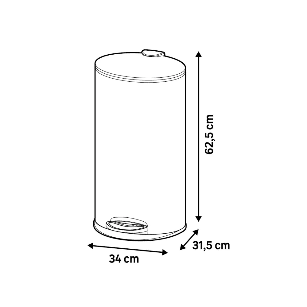 Контейнер мусорный 30 л Delinia пластик нержавеющая сталь STLM-2124017 - Вид №4
