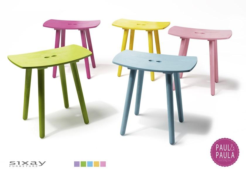 sixay furniture Низкий деревянный табурет Paul & paula sun-id-1397538 - Вид №4