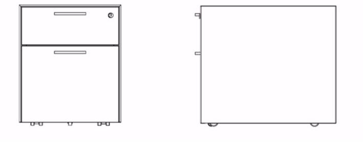 Dieffebi Офисный ящик из металла на колесиках Personal storage 961_0514q - Вид №4
