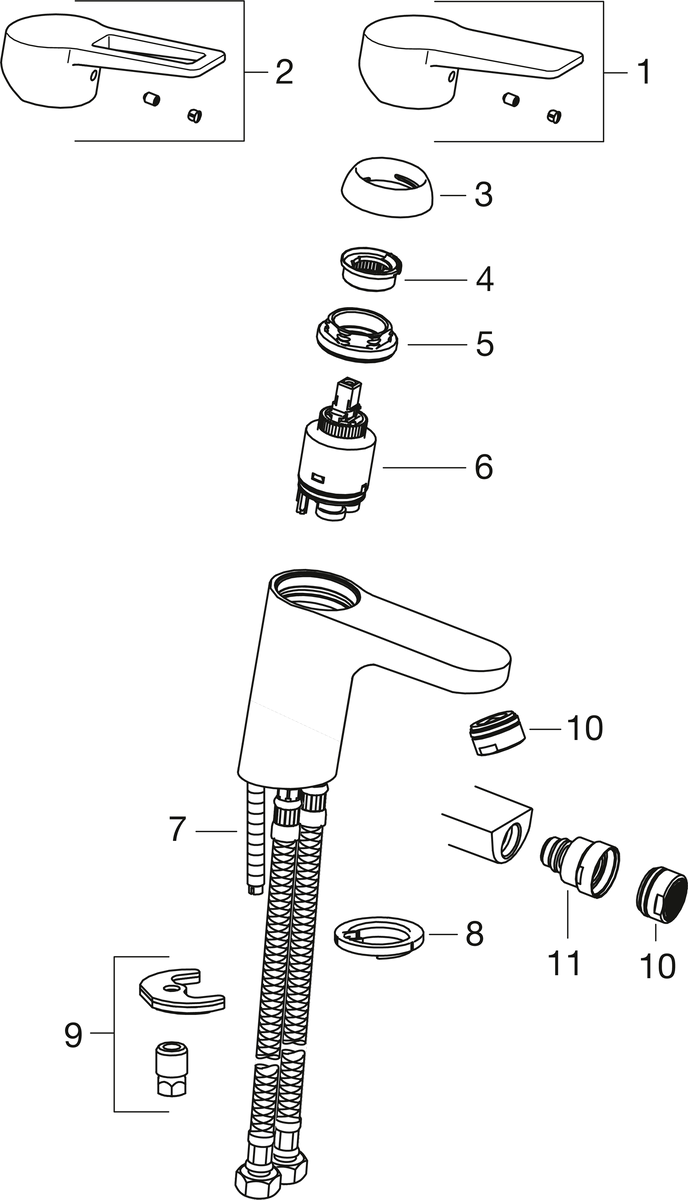 Oras 3810F Смеситель для умывальника 3810F Twista Хром  - Вид №4