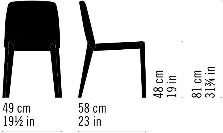 Very Wood Штабелируемый стул из ткани Bellevue sun-id-1347580 - Вид №9