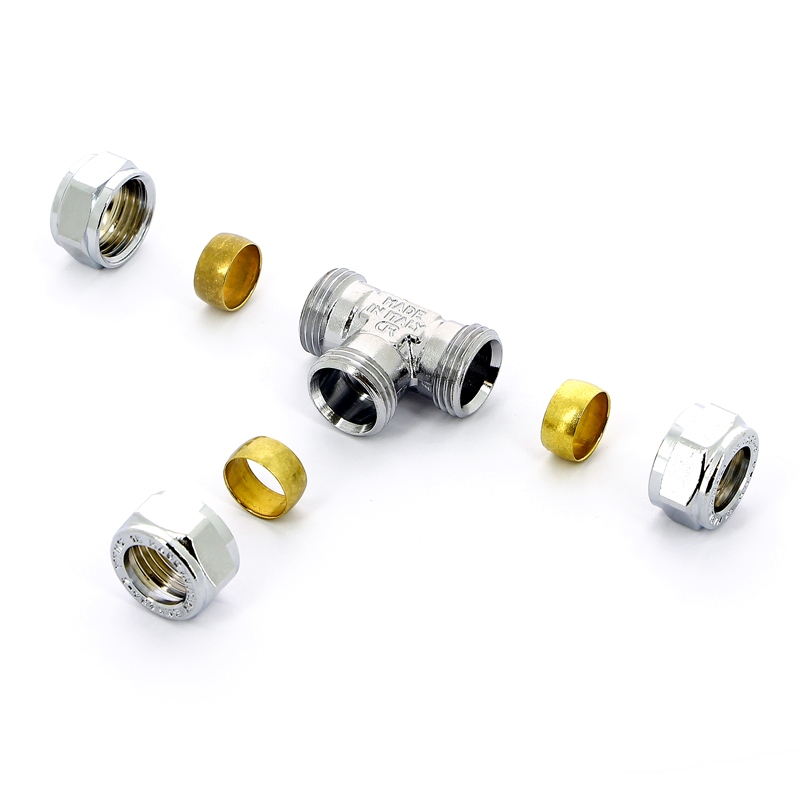 Тройник обжим хромированный TIEMME 15 1130012 - Вид №4