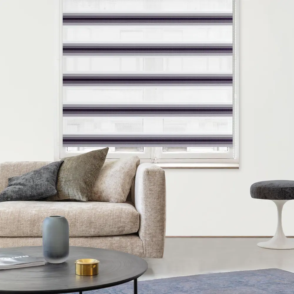 Штора рулонная день-ночь Palermo 120x250 см сиреневая MIAMOZA Д/н Palermo STLM-2175223 - Вид №2