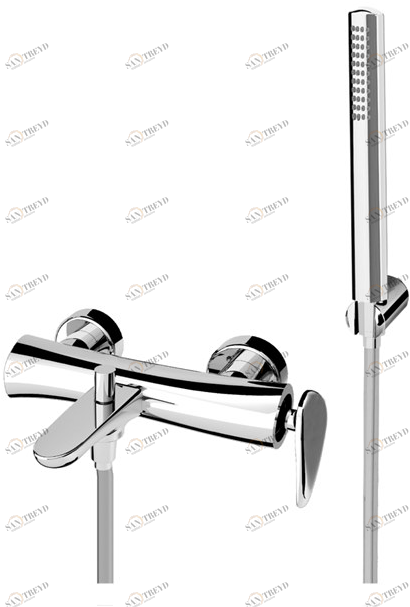 Fir Italia Смеситель для ванны настенный из латуни с ручным душем Synergy open 93 9334017