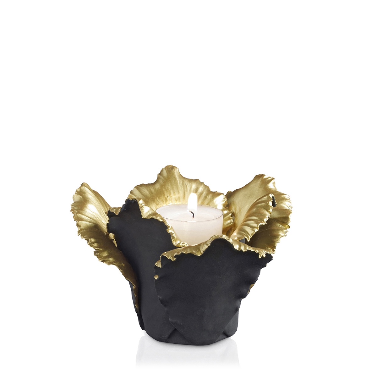 300051,B5 ABHIKA ПОДСВЕЧНИК ТЮЛЬПАН SKYBLUE/GOLD  - Вид №4