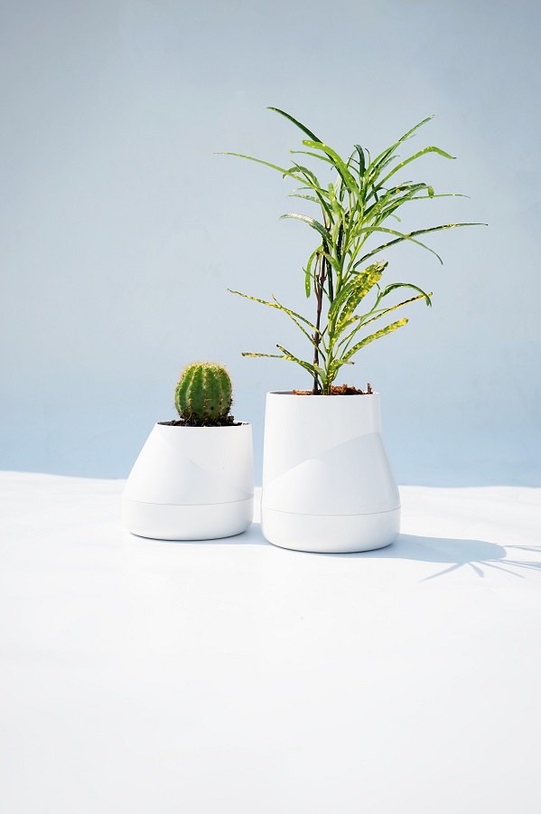 Горшок цветочный Hill Pot, большой, белый Qualy QLX20002WH - Вид №3