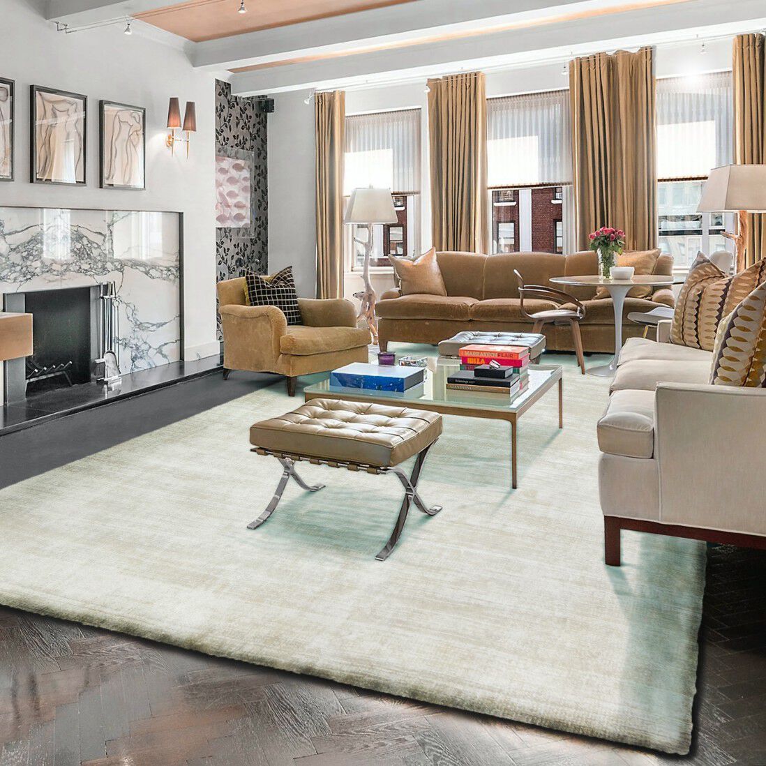 Сплошной цвет прямоугольный ковер Ademi Exclusive ARCH-00105015 - Вид №14