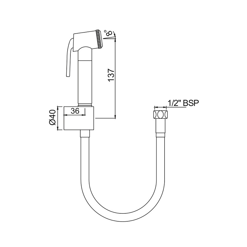 ALD-CHR-565 Комплект гигиенический Jaquar Allied Santreyd  - Вид №1