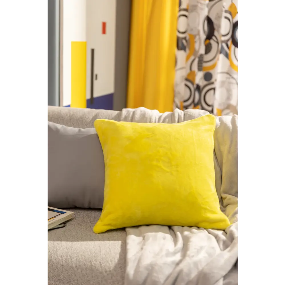 Подушка «Бархат», 40х40 см, цвет жёлтый 82332012 STLM-2060748 LINEN WAY  - Вид №6